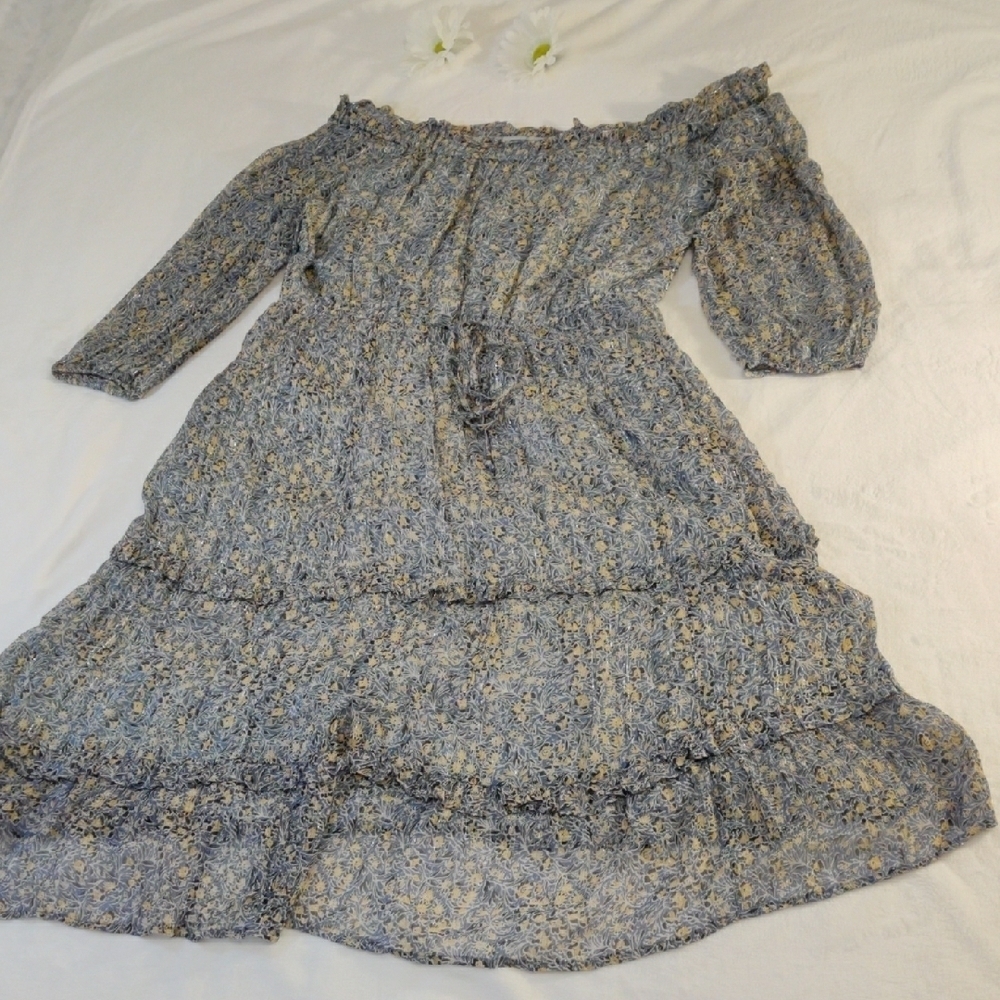 Anthropologie. Floral Off-Shoulder Dress